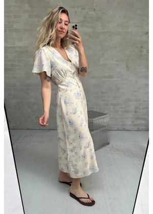 Eleni delicate flower kjole Creme Neo Noir 